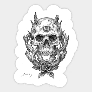 Demon Skull Sticker